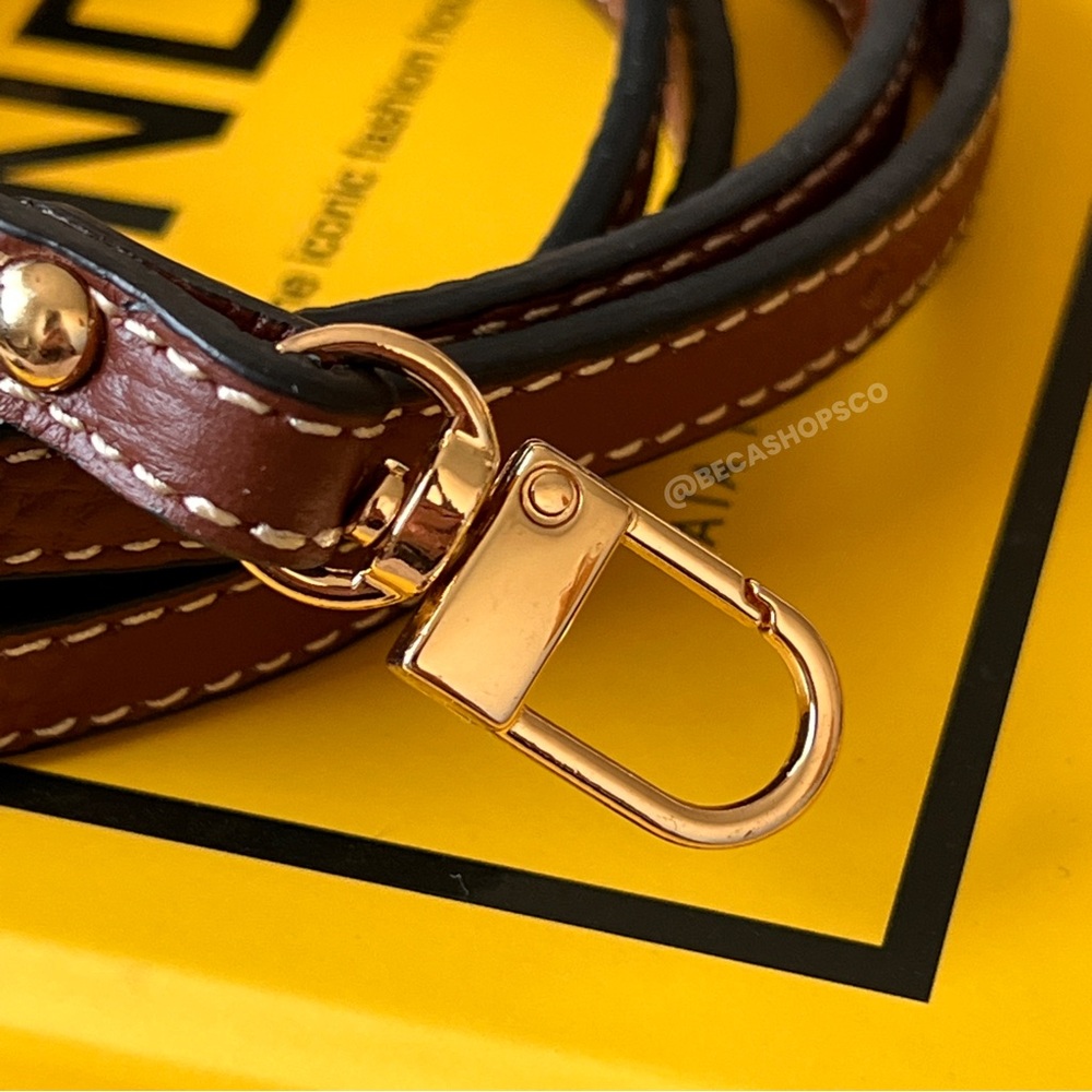 Crossbody Bag Accessories Genuine Leather Strap Hang Buckle For Longchamp - Picture 6 of 8